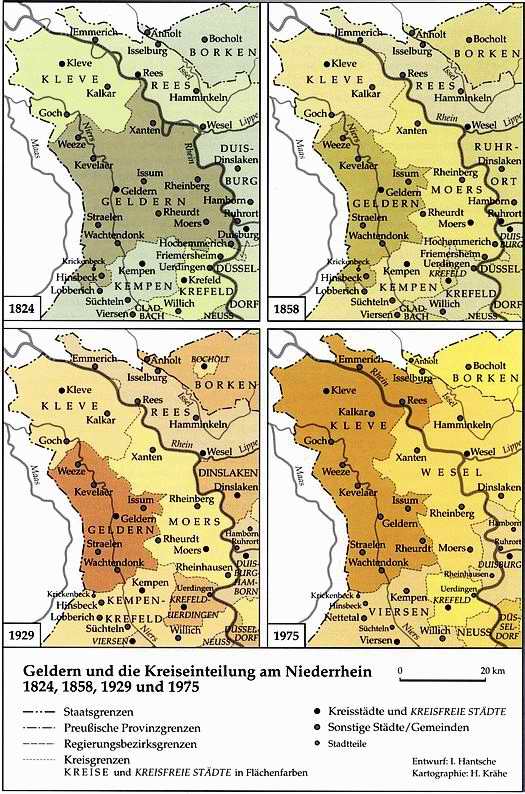 Kreiseinteilungen Niederrhein