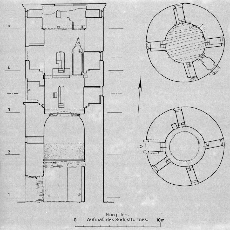 Aufmass SO-Turm Burg Uda